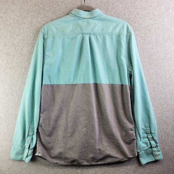 Vans Off the Wall Shirt Mens Large Blue Gray Colorblock Retro Skateboarding - Picture 7 of 15